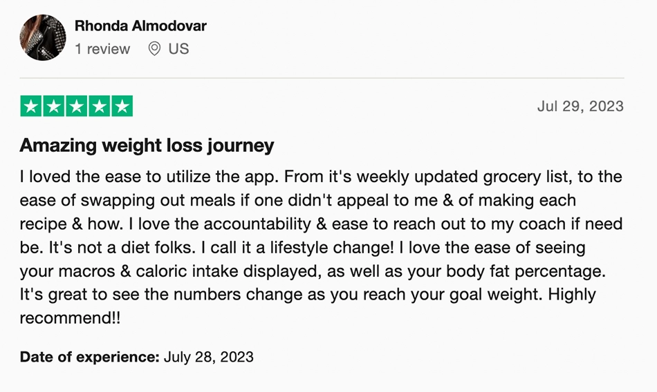 Amazing weight loss journey
