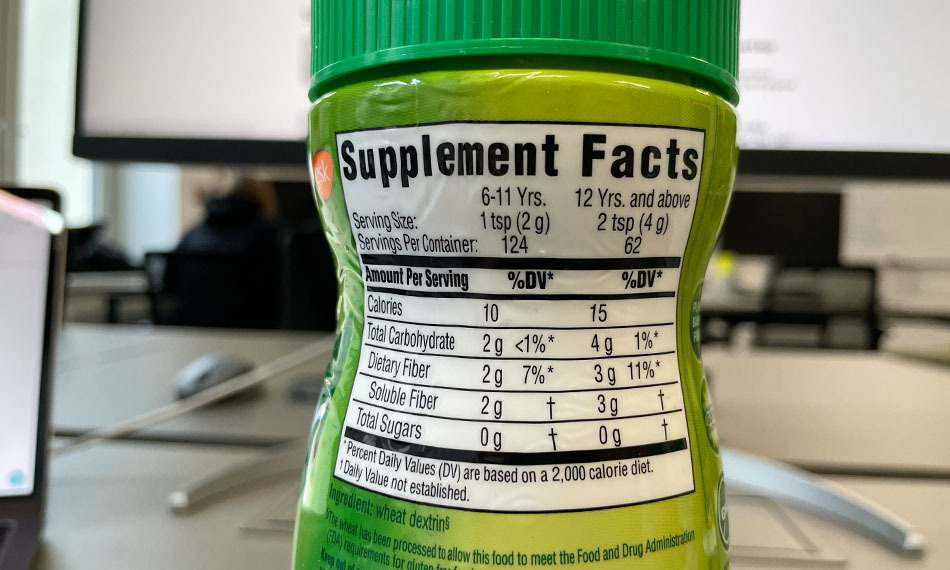 Benefiber Supplement facts