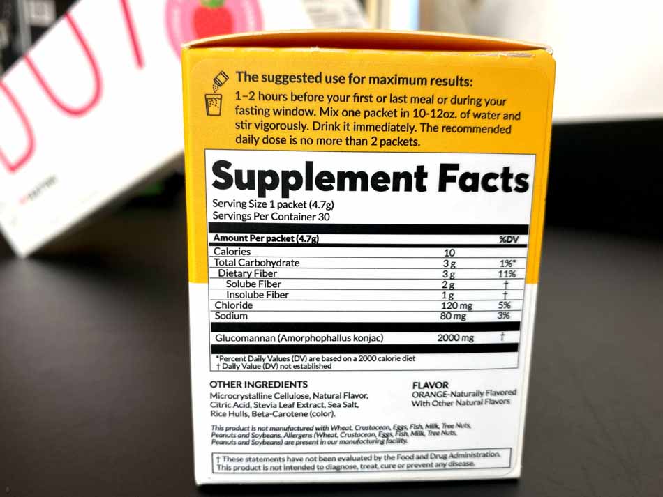 DoFasting Supplements Supplement Facts