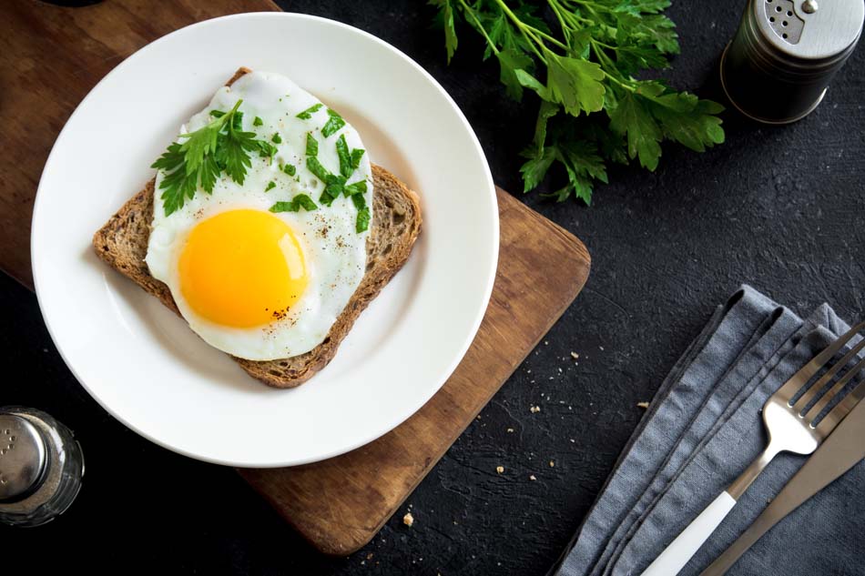 Egg on whole-wheat toast
