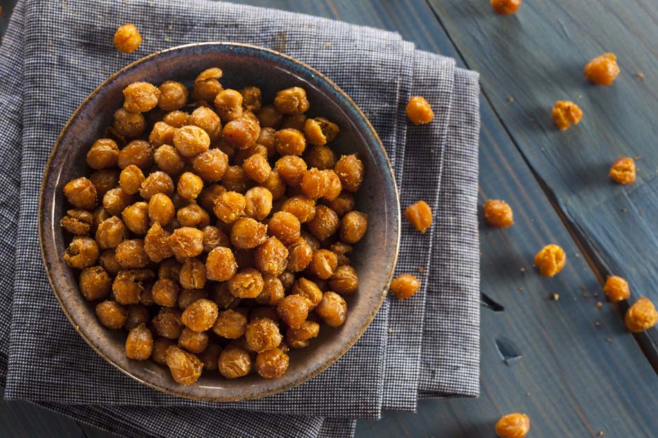 Oven-roasted chickpeas