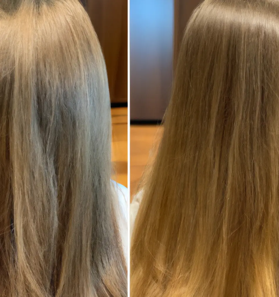 hair before and after