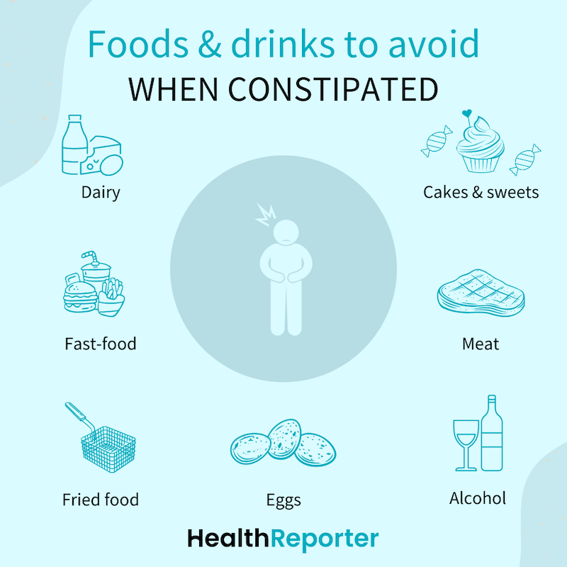 what to avoid when constipated foods and drinks
